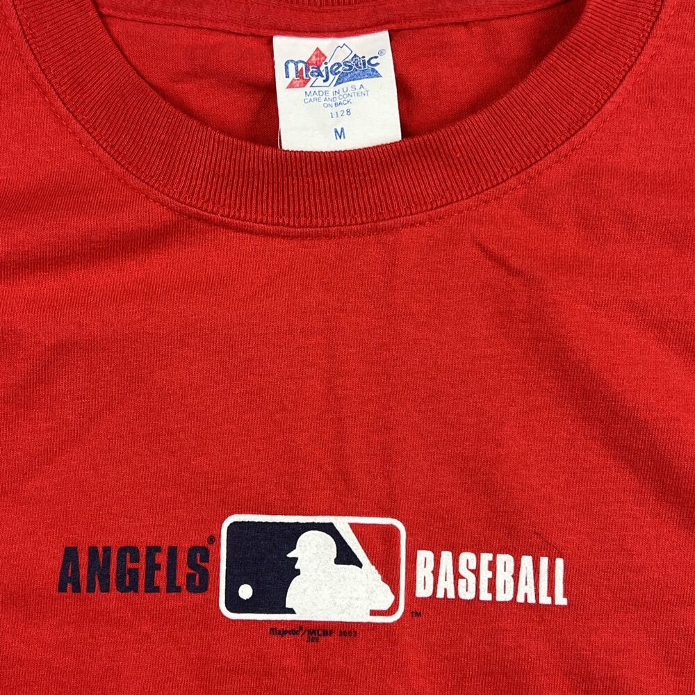 Majestic Angels Y2K Baseball Tee-Shirt Medium
